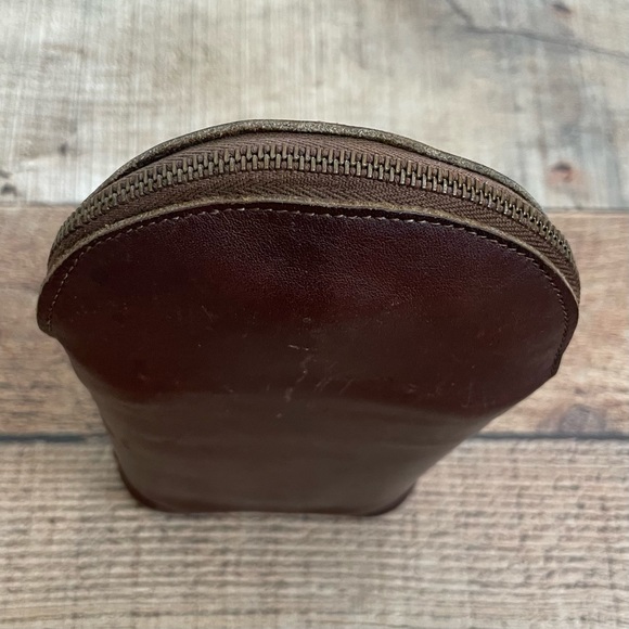 Saddler by BOSCA Glass Flask in Discreet Brown Leather Case VINTAGE - Picture 3 of 12